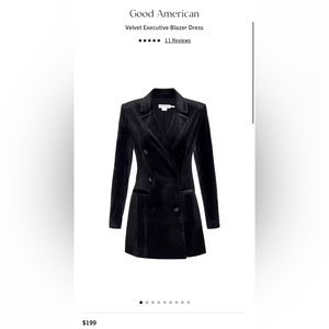 Good American Velvet Exec Blazer Dress in size Medium